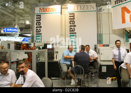 Poznan, Polonia, lo stand del metallo polacco del team aziendale Foto Stock