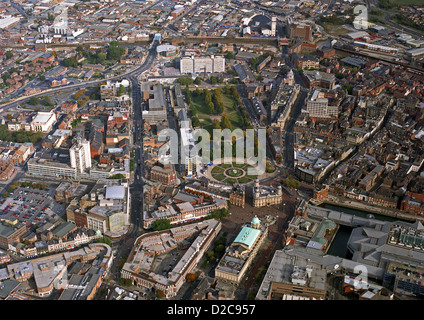 Vista aerea del centro di Hull Foto Stock