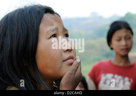 Taunggyi, Myanmar, ritratto di una ragazza Foto Stock