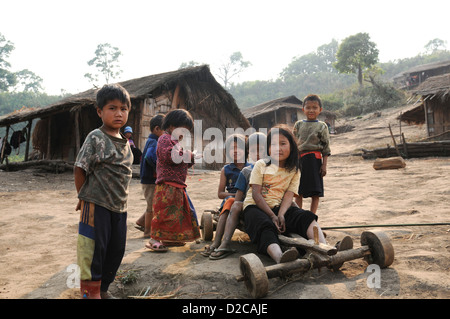 Taunggyi, Myanmar, i bambini in un Fluechtlingskamp Foto Stock