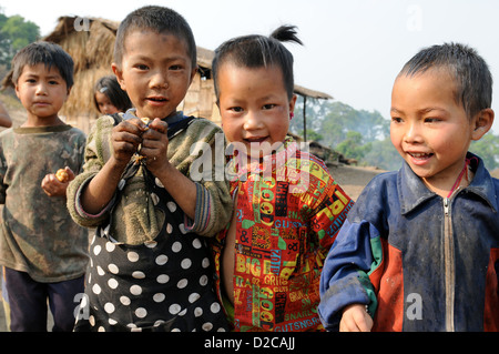 Taunggyi, Myanmar, i bambini in un Fluechtlingskamp Foto Stock