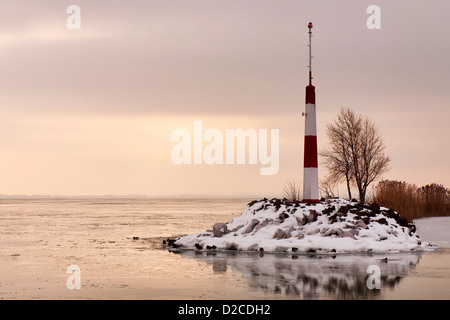 Il lago di Balaton in inverno tempo,Ungheria Foto Stock
