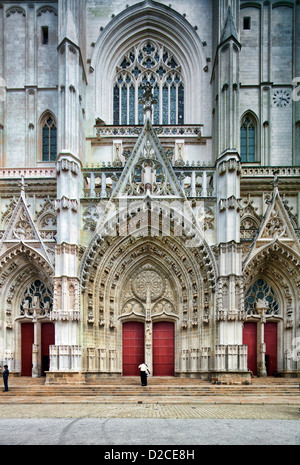 Nantes, Francia, la facciata della chiesa di Saint Pierre Cattedrale di Nantes Foto Stock