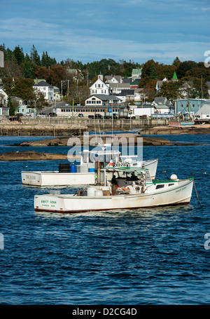 Porto, stonington, cervi isola, Maine Foto Stock