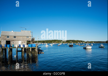 Pittoresco villaggio di pescatori, amicizia, Maine, Stati Uniti d'America Foto Stock