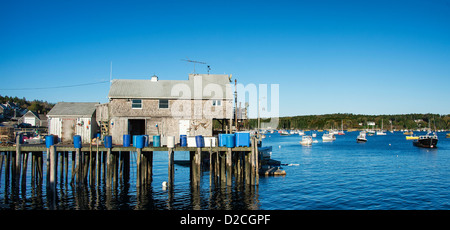 Pittoresco villaggio di pescatori, amicizia, Maine, Stati Uniti d'America Foto Stock