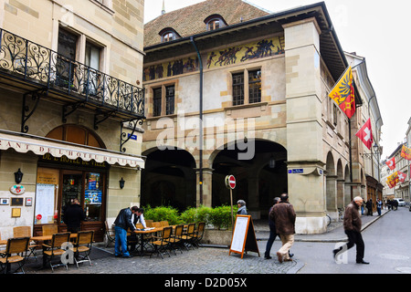 L Ancien arsenale di Rue de l'Hôtel de Ville. La Vieille Ville (Città Vecchia) Ginevra, Svizzera Foto Stock