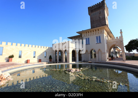 Il Chateau de Cremat sulle pendici della città di Nizza è un dominio di vigneti. Foto Stock