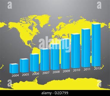 Un grafico a colori per la progettazione e il concetto di business Foto Stock