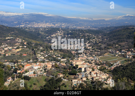 Il pittoresco villaggio di Auribeau sur Siagne Foto Stock