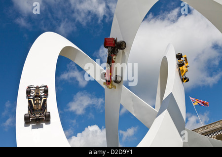 Scultore Gerry Giuda progettato sessantesimo anniversario Lotus display a 2012 Goodwood Festival of Speed, Sussex, Regno Unito. Foto Stock