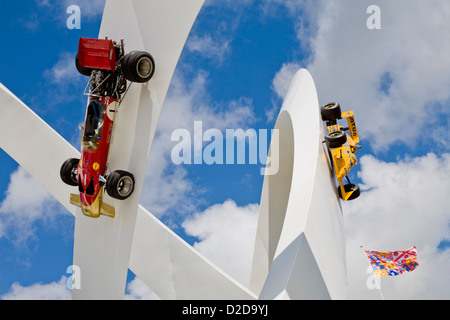 Scultore Gerry Giuda progettato sessantesimo anniversario Lotus display a 2012 Goodwood Festival of Speed, Sussex, Regno Unito. Foto Stock