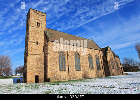 Una vista invernale della chiesa di San Pietro Sunderland nord-est Inghilterra UK Foto Stock