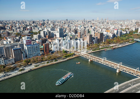 Giappone, Honshu, Kanto a Tokyo, area di Asakusa Skyline Foto Stock