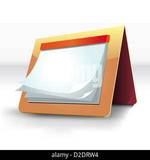 Illustrazione di luminose 3d calendario con uno spazio vuoto per i tuoi dati Foto Stock