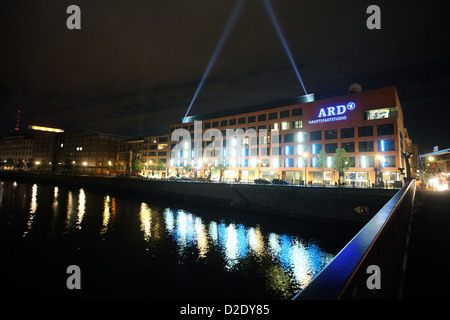 Berlino, Germania, ARD studio principale di sera Foto Stock