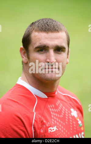 Rugby gallese player internazionale Huw Bennett che gioca hooker. Foto Stock