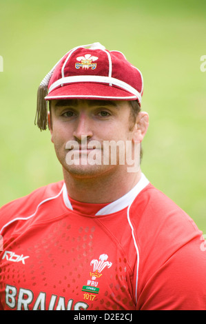 Rugby gallese player internazionale Huw Bennett che gioca hooker. Foto Stock