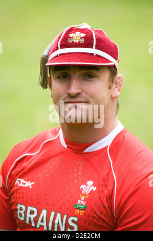 Rugby gallese player internazionale Huw Bennett che gioca hooker. Foto Stock