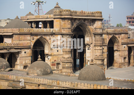 Jama Masjid o Moschea del Venerdì, Ahmedabad, Gujarat, India Foto Stock