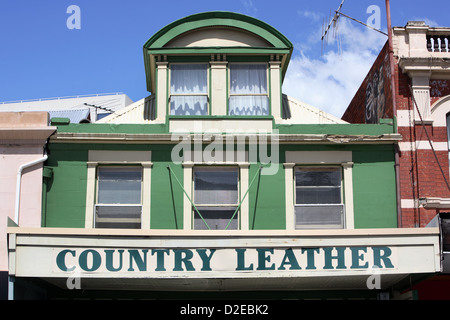 Vecchia facciata di edificio. Hobart, Tasmania, Australia. Foto Stock