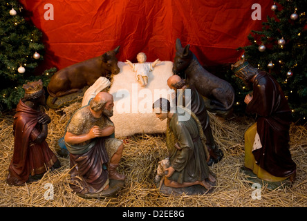 Presepe di Natale nelle figure Foto Stock