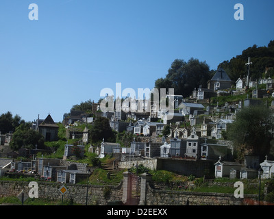 Un cimitero di Sartene sulla corsica Foto Stock