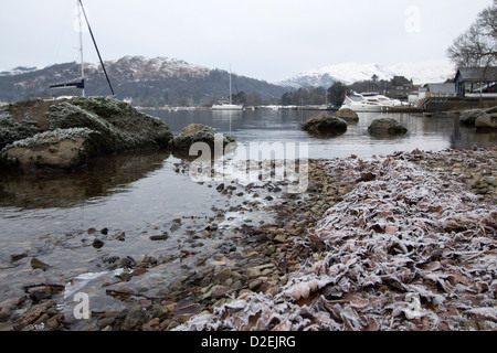 Lake District cumbria neve invernale Inghilterra uk gb Foto Stock