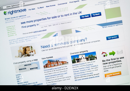 Logo Rightmove e sito web close up Foto Stock