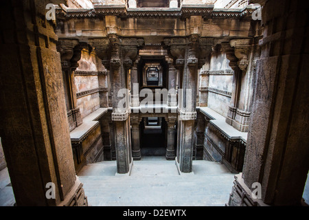 Hari-ni Vav passo ben in Ahmedabad, India Foto Stock