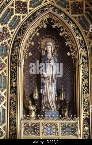 Statua di Saint Etienne du Mont chiesa : Sainte-Geneviève di Parigi. La Francia. Foto Stock