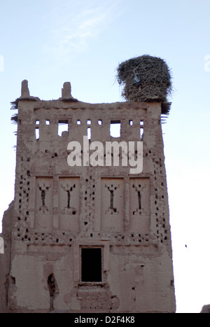 Stork's Nest ad Ait Ben Haddou Foto Stock