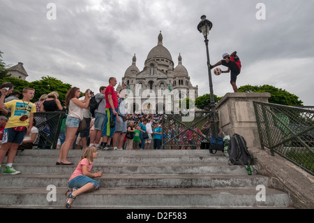 La Basilica del Sacro Cuore di Parigi, comunemente noto come Sacré-Coeur basilica,Parigi,Turchia Foto Stock