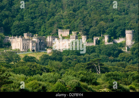 Il castello di Gwrych, vicino Abergele, Borough di Conwy, Galles del Nord, Regno Unito Foto Stock