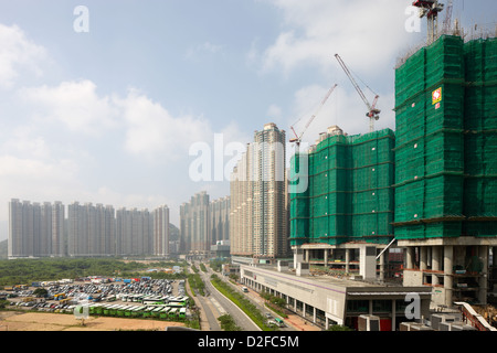 Hong Kong, Cina, Wohntuerme in un alloggiamento dello sviluppo in Hong Kong Kowloon Foto Stock