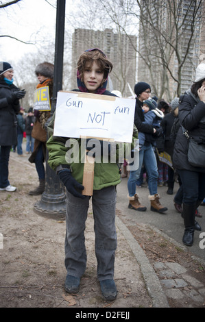 Un milione di mamme per il controllo dell'arma dimostrazione in NYC on gennaio 21, 2013 per chiamare per pistola più severe e regolamenti di munizioni. Foto Stock