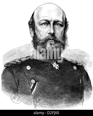 Friedrich Franz II Granduca di Mecklenburg-Schwerin, 1823-1883, Generale nella guerra franco-prussiana 1870-1871, Foto Stock