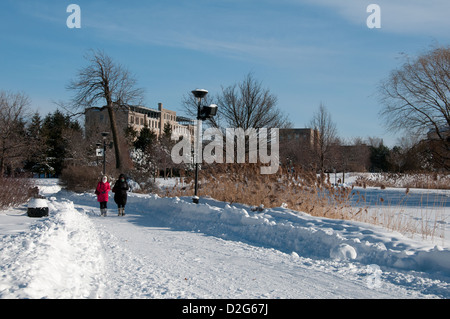 Inverno Jarry Park Montreal Canada Foto Stock