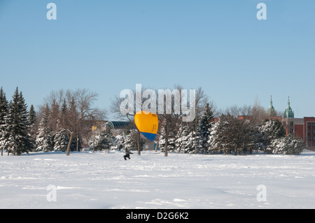 Snowkite Jarry Park Montreal Canada Foto Stock