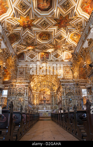L'interno del Sao Francisco chiesa in Salvador Foto Stock