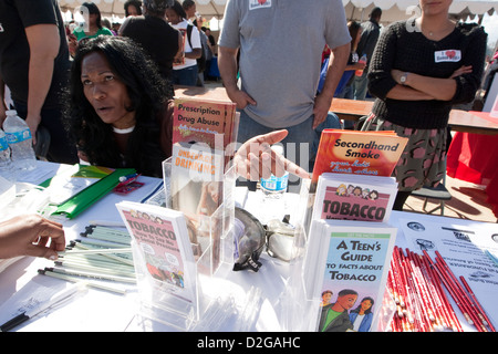 Gennaio 21st, 2013: Martin Luther King Jr. festival di Austin, Texas include i prodotti alimentari, balli e stand informativi. Foto Stock