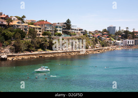 Luxury Waterfront ospita la linea costiera di passerella da Manly a Shelly Beach-Manly Sydney Australia Foto Stock