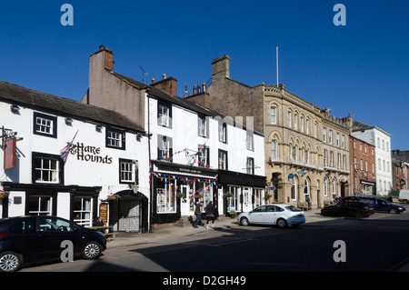 Hare And Hounds pub, Boroughgate, Appleby-in-Westmoreland, Cumbria, Inghilterra, Gran Bretagna Foto Stock