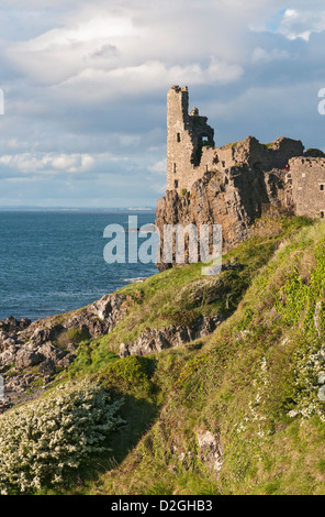 La Scozia, South Ayrshire, Castello Dunure 13C Foto Stock