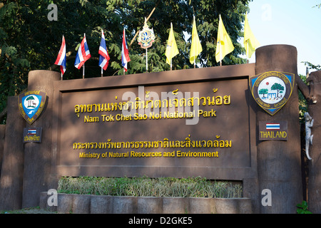 Nam Tok Chet Sao Noi Parco Nazionale della Thailandia Foto Stock