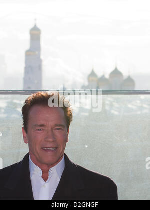 Gen 23, 2013 - Moscow, Russia . Nella foto: attore Arnold Schwarzenegger promuove l'ultimo supporto premier russo a Mosca. (Immagine di credito: credito: PhotoXpress/ZUMAPRESS.com/Alamy live news) Foto Stock