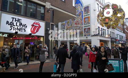 Regno unito Londra w1 Carnaby Street a Natale 2012 Foto Stock