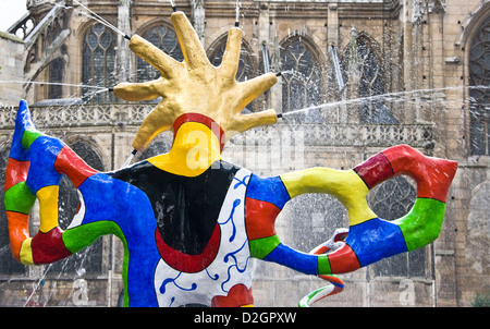 La scultura Stravinsky Fontana Stravinsky Parigi Francia Europa Foto Stock