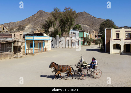 Texas film di Hollywood set, utilizzato come location per il film western c'era una volta il West Foto Stock