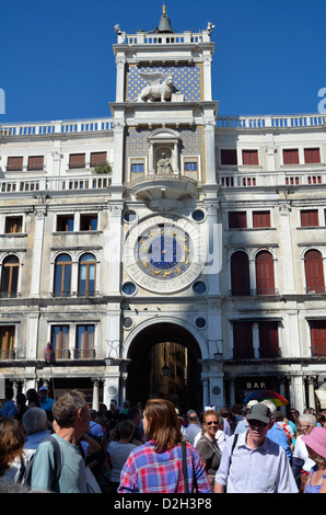 Clock Tower, Piazza San Marco, Venezia, Italia e Europa Foto Stock